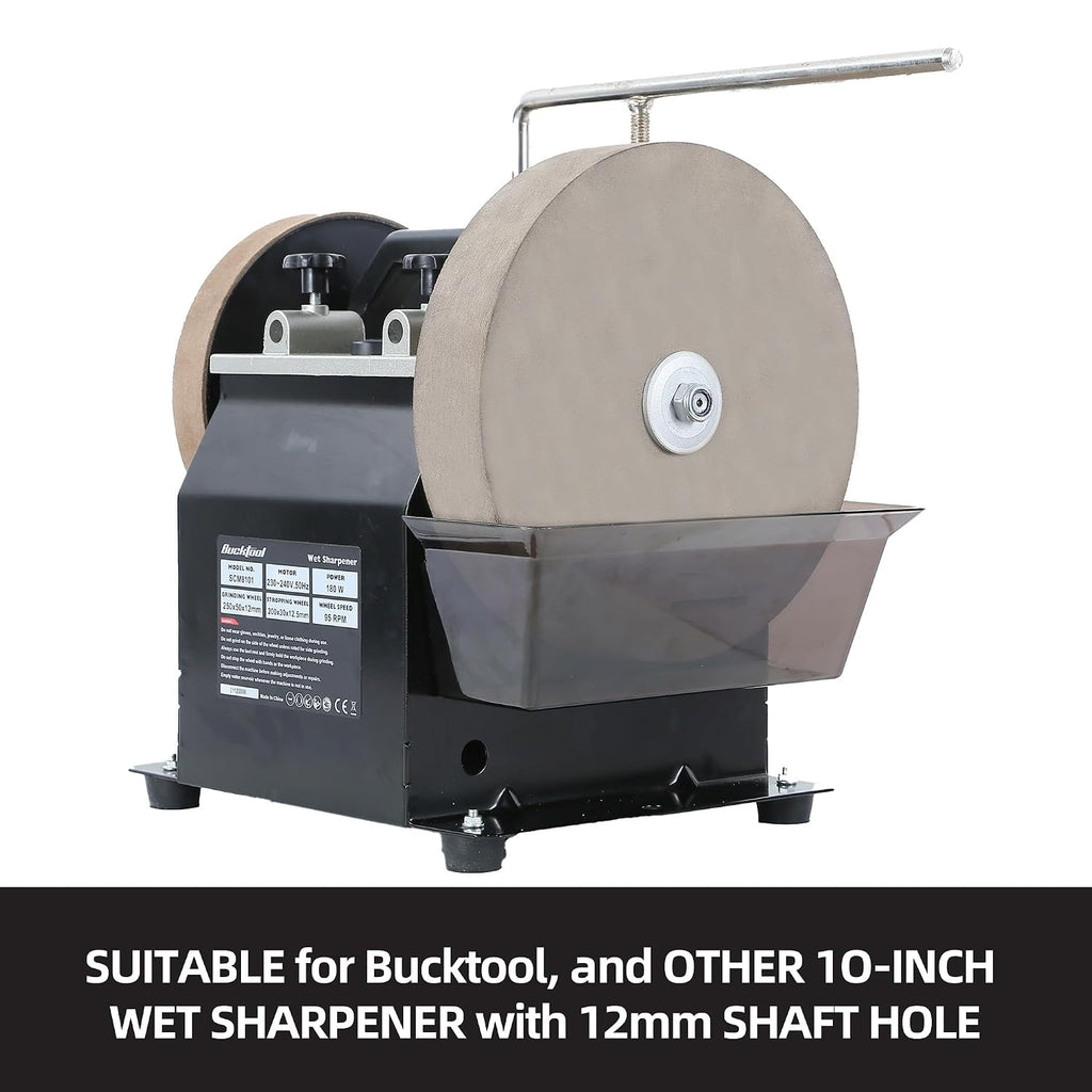 Bucktool 10 inch Grinding Wheel, 1000 Grit Stone Grinding Wheel for Wet Sharpening System