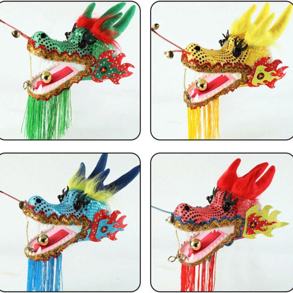 Chinese New Year Decorations Dragon Dance Ribbon Streamer with Travel Bag Washable Chinese Flinging Ribbon Exercise Dance Dragon Spring Festival Party Supplies(E,12M)