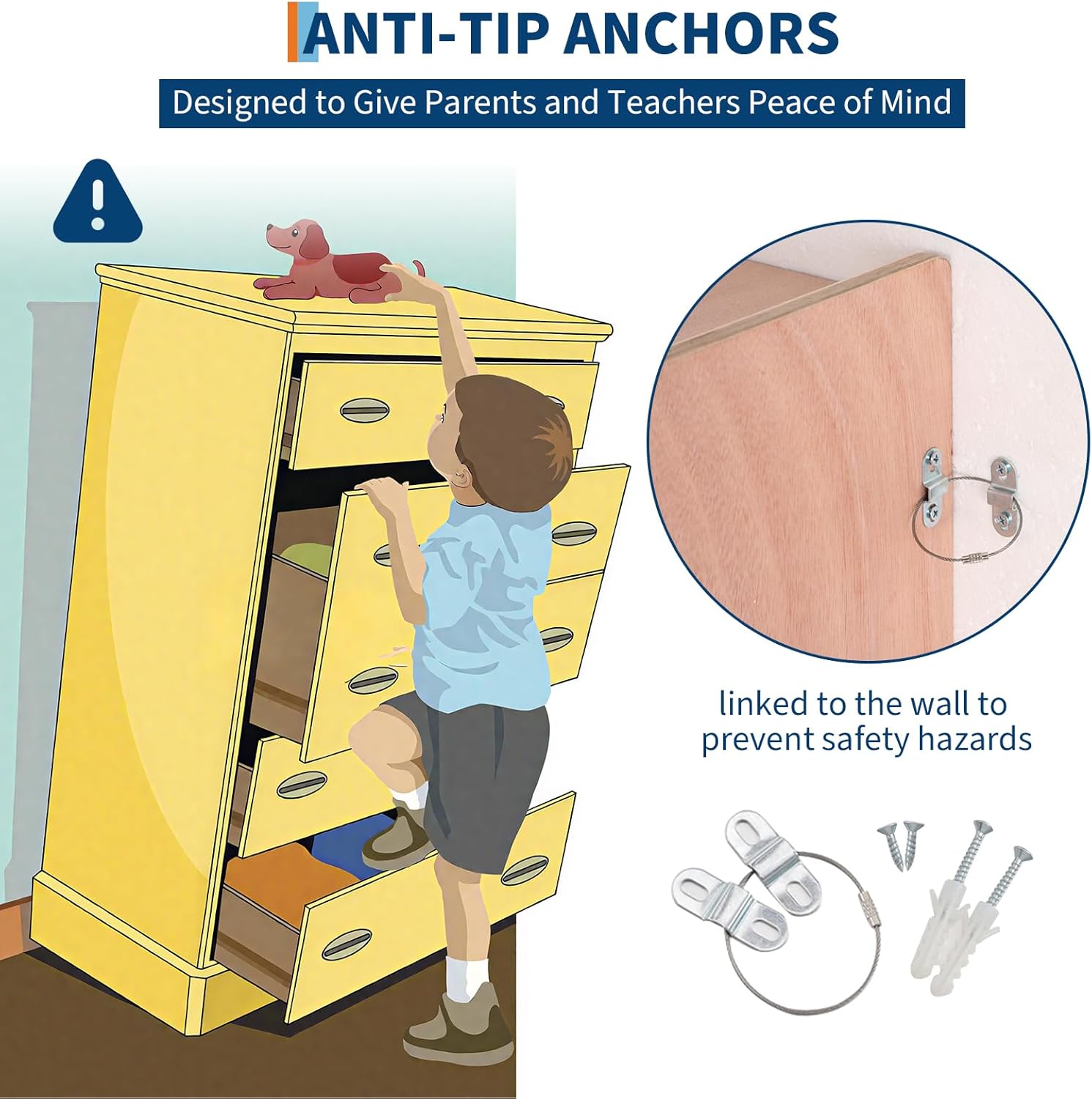 Garvee 5-Section Classroom Coat Locker, 15 Cubbies for Classrooms with Anti-tip Anchors, Daycare Cubby with 4 casters, 5 Hooks and 2 Storage Boxes, for Home/School/Kindergarten