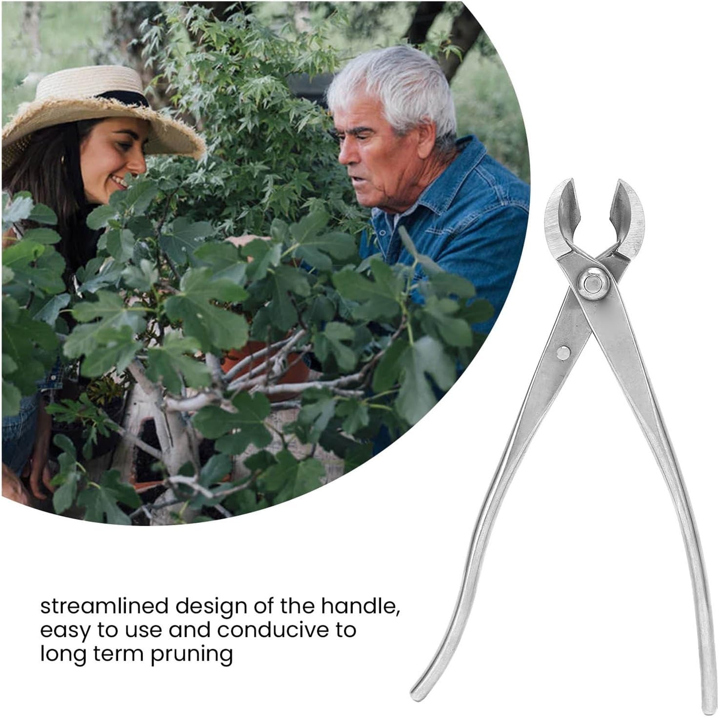 Professional Bonsai Tool 8.27in Stainless Steel Bonsai Shears, Root Cutter Trunk Splitter Complete Gardening Tool Set for Bonsai Tree Care, Pruning, Trimming Bonsai Starter Kit Succulent Tools Set