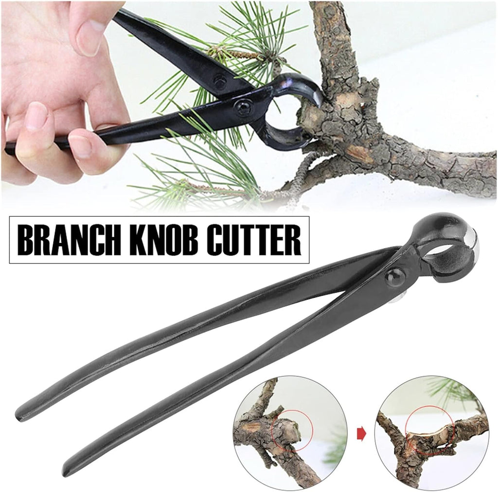 Trimming Tool Round Edge Cutter Beginner Bonsai Tools Multi - Function As Branch Cutter and Knob Cutter 210 mm Carbon Steel and Versatile. (Black)