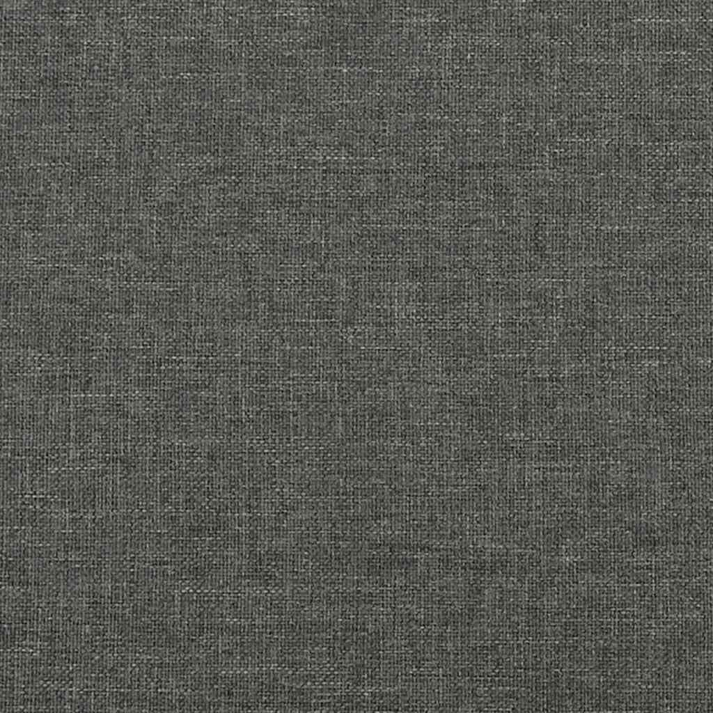 Dark Grey Polyester Bed Frame with Plywood Slats for Twin XL Size, Modern Minimalist Design, Breathable Fabric, Durable Engineered Wood Construction, Space-Saving Single