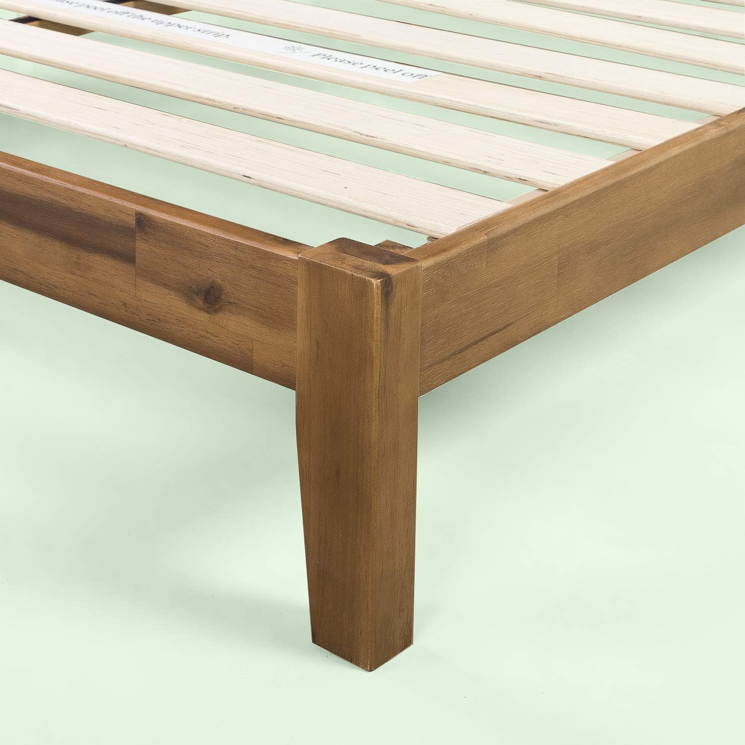 Zinus Lucinda Wood Platform Bed Frame, No Box Spring Needed, Solid Wood Foundation with Wood Slat Support, Easy Assembly, Full