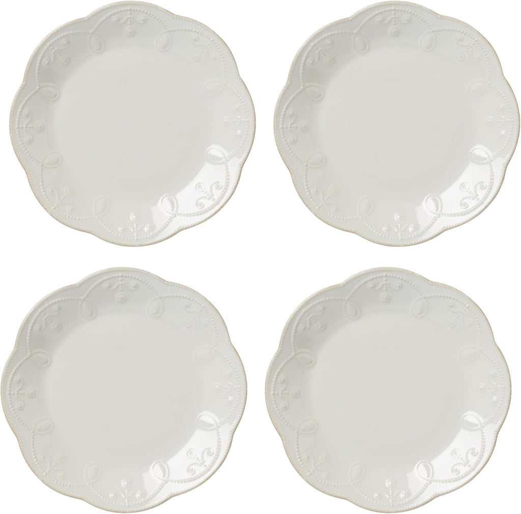 Lenox 890951 French Perle 12-Piece Plate & Bowl Dinnerware Set White
