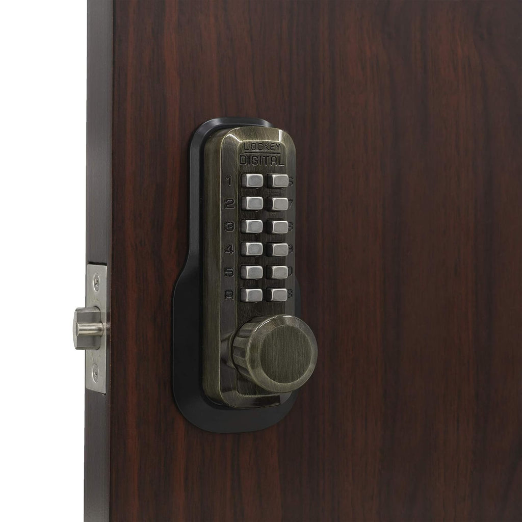 Lockey USA M230AB Mechanical Keyless Deadlocking Latch in Antique Bronze