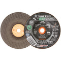 Walter 15L843 4-1/2x5/8-11 Flexcut Mill Scale Spin-On Grinding Wheels Contaminant Free Type 29S Grit 36, 25 pack