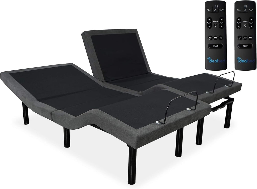 iDealBed 5i Custom Adjustable Bed Base, Wall Hugger, Massage, Zero-Gravity, Dual USB Charger, One Touch Comfort, Programmable Memory, Night Light, Advanced Silent Motion (Split California King)