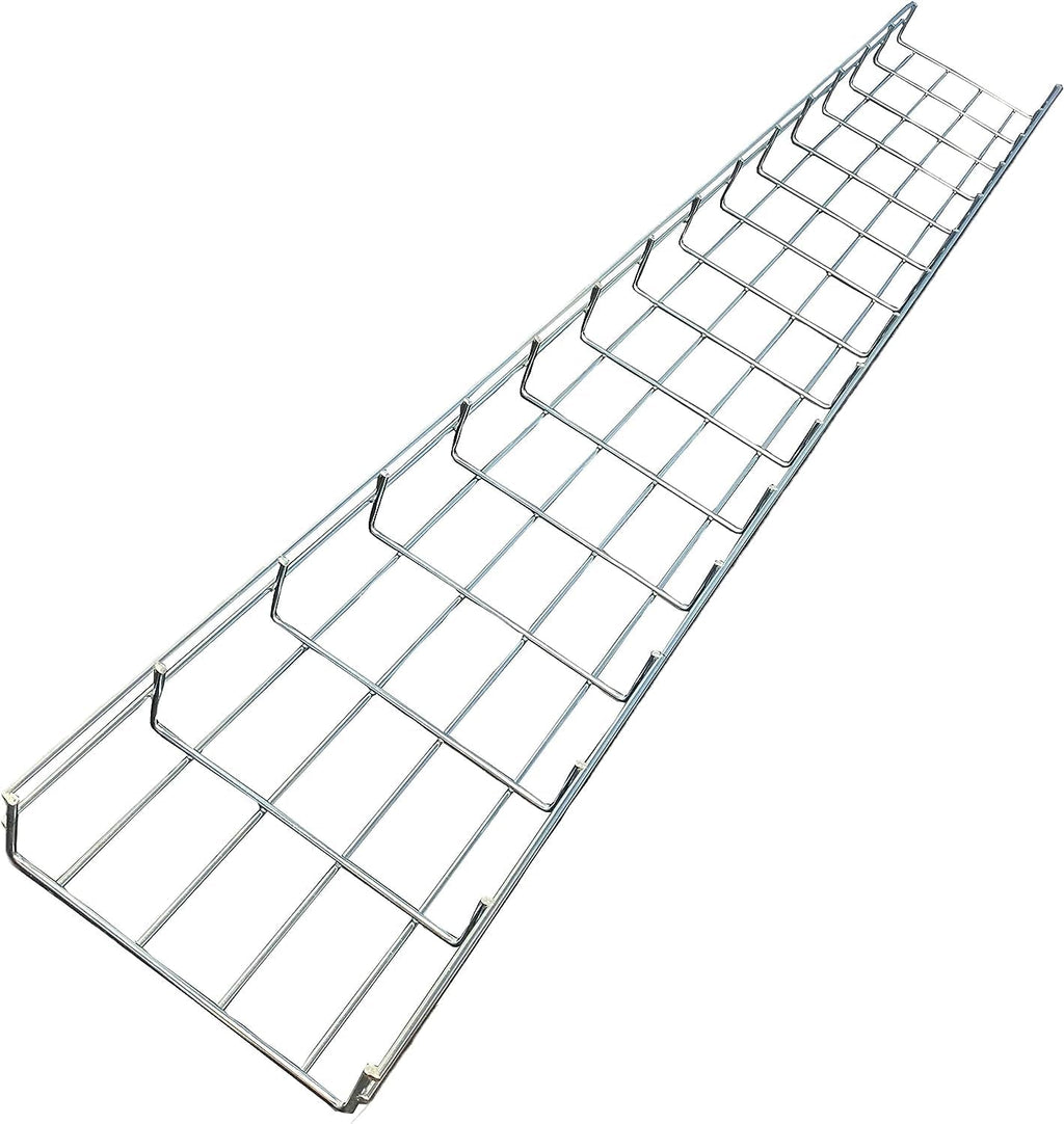 Kable Kontrol Cable Tray- 5 Feet Long - 8' Width, 4' Depth – Wire Mesh Tray Cable Management Rack Cords Organizer Cable Basket, Zinc Plated Steel NEC Approved for Network, Fiber Optic, Cabling