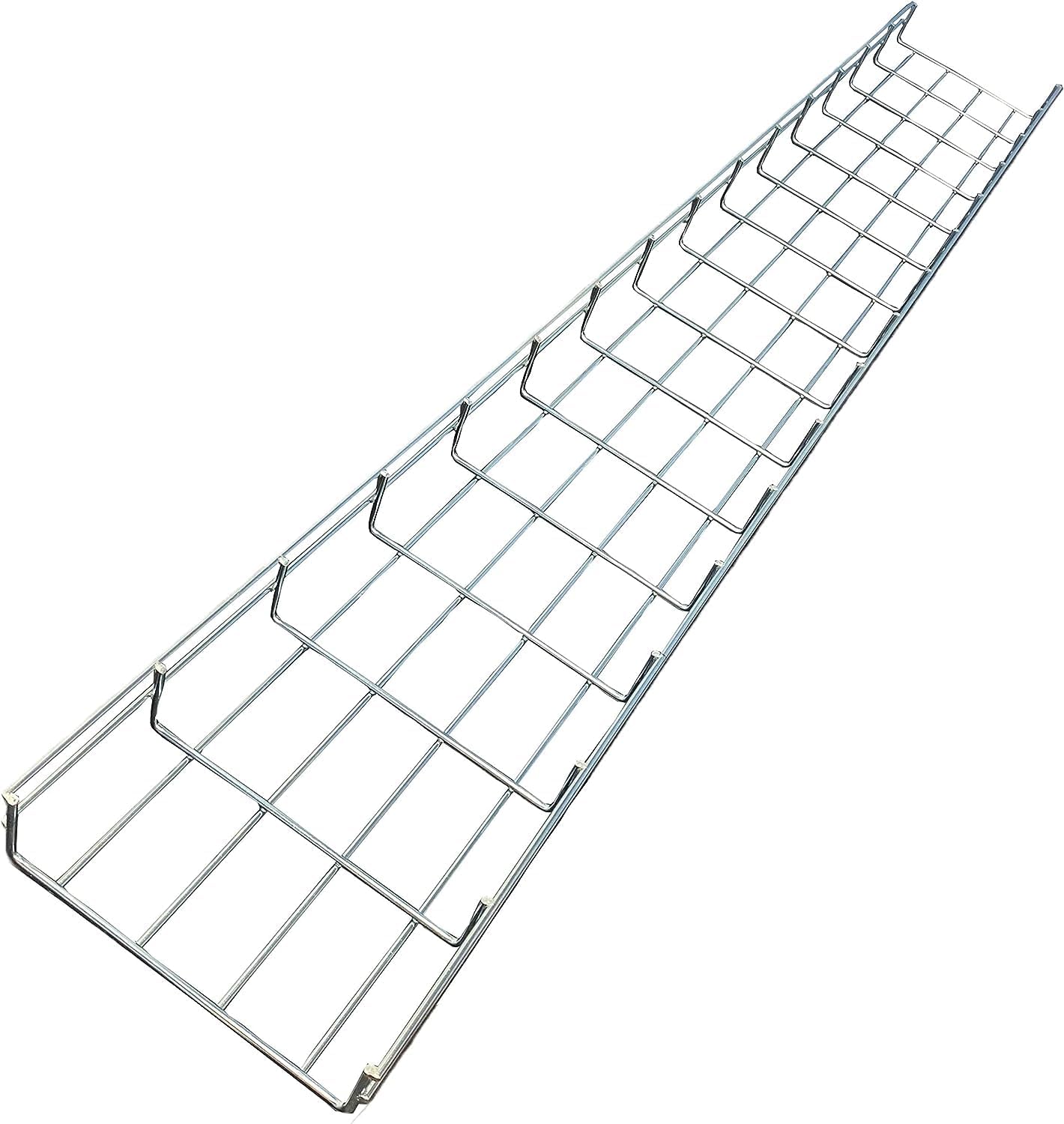 Kable Kontrol Cable Tray- 5 Feet Long - 8' Width, 4' Depth – Wire Mesh Tray Cable Management Rack Cords Organizer Cable Basket, Zinc Plated Steel NEC Approved for Network, Fiber Optic, Cabling