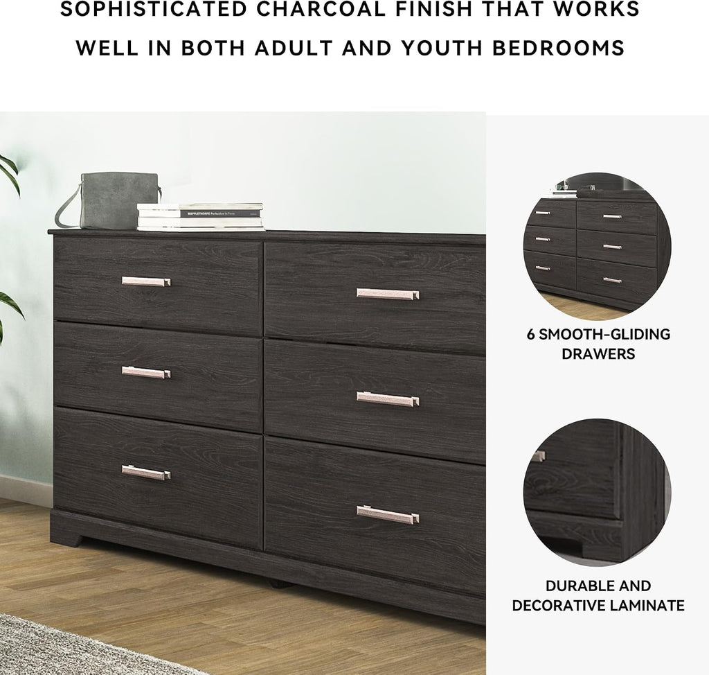 Signature Design by Ashley Belachime 6 Drawer Dresser, Black