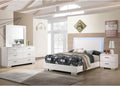 White High Gloss 4-piece Full Bedroom Set