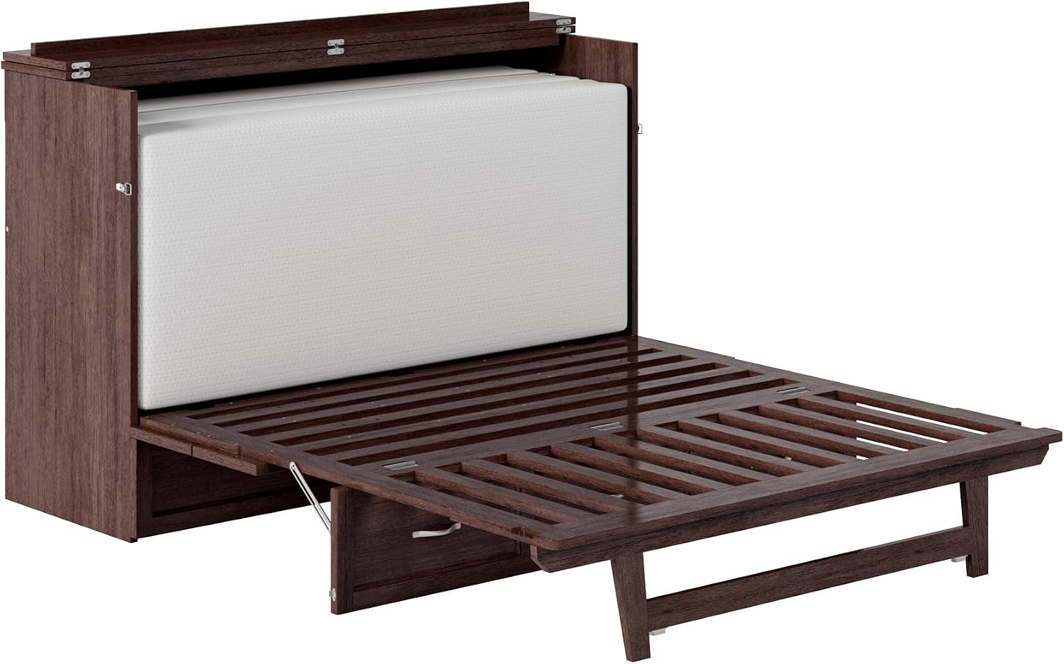 AFI Deerfield Murphy Bed Chest with Charging Station, Queen, Burnt Amber