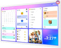 32-inch Digital Calendar Wall-Touch-Screen Whiteboard - Interactive Display Electronic Calendar Picture Frame, Star Reward, Chore Chart, No Subscription, Sync Online Cal, Gift for Family, White
