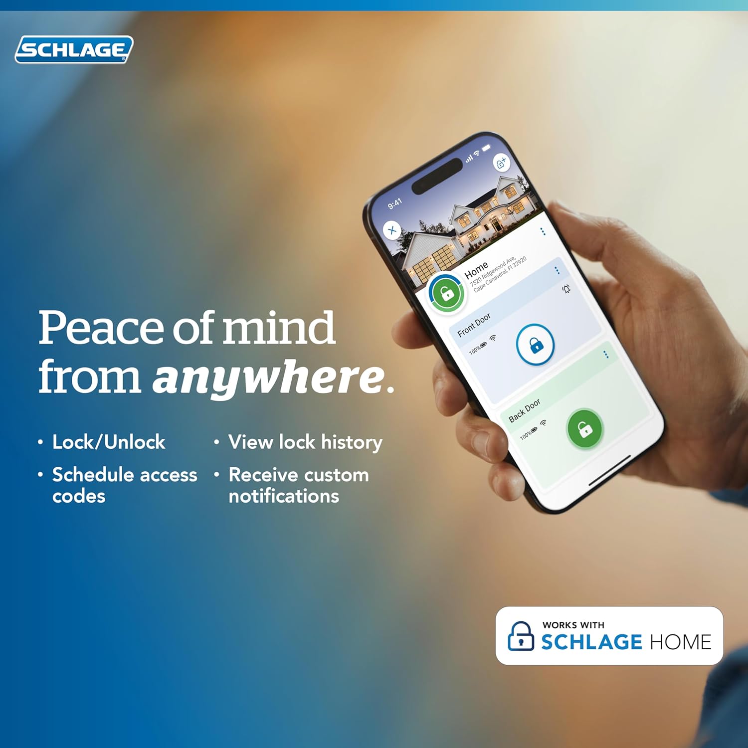 Schlage Encode Plus Smart WiFi Deadbolt Lock, Tap to Unlock, Satin Nickel | Keyless entry door lock with touchscreen, Apple watch unlock, Apple Home, Alexa & Airbnb compatible, Certified security