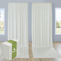 40ftx14ft Ivory Backdrop Curtains for Parties, Wrinkle Free Polyester Ivory Photo Backdrop Drapes 8 Panels 14 ft Long Back Drop Cloth for Wedding Birthday Photography Background Party