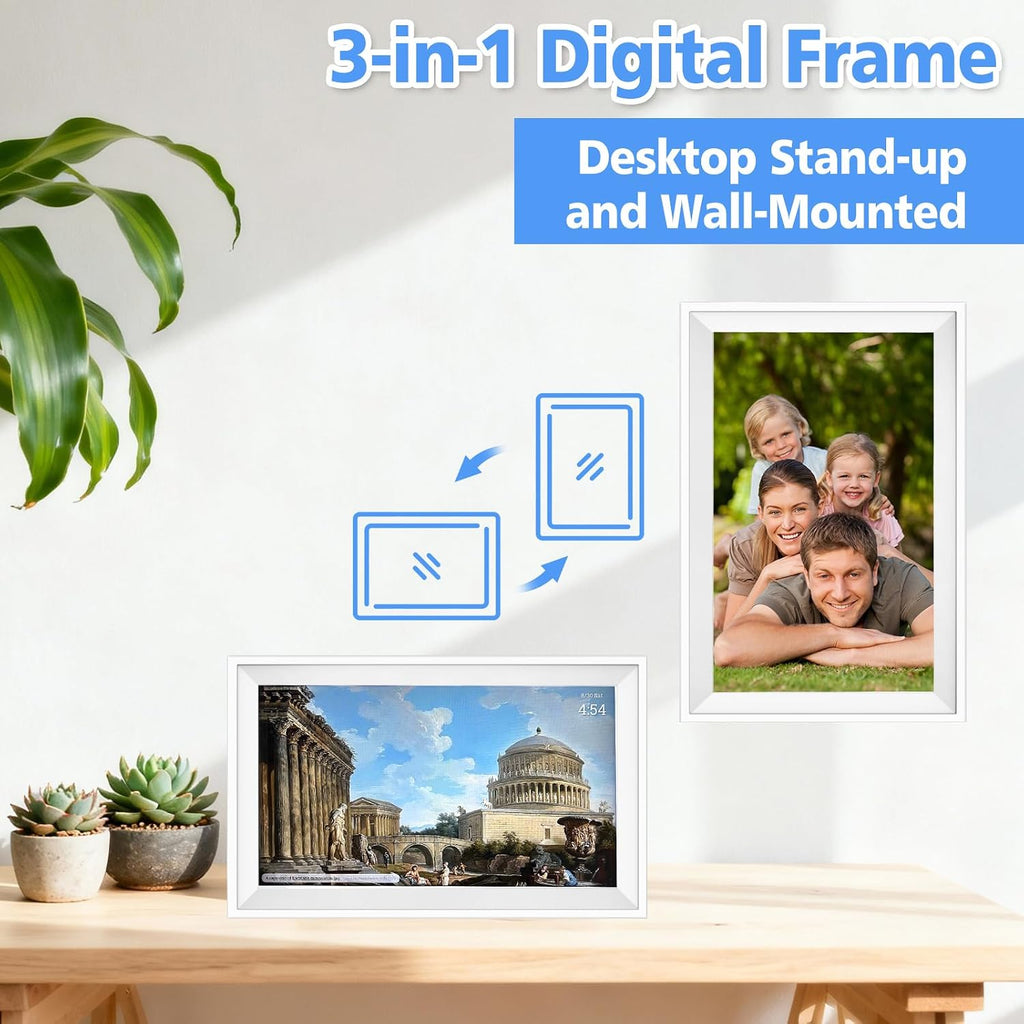 Digital Calendar 15.6' Wall Touch Screen Planner Electronic Calendar & Chore Chart, Smart Calendars Interactive Display for Family Organize Routines Schedules Meal Planner with Digital Picture Frame