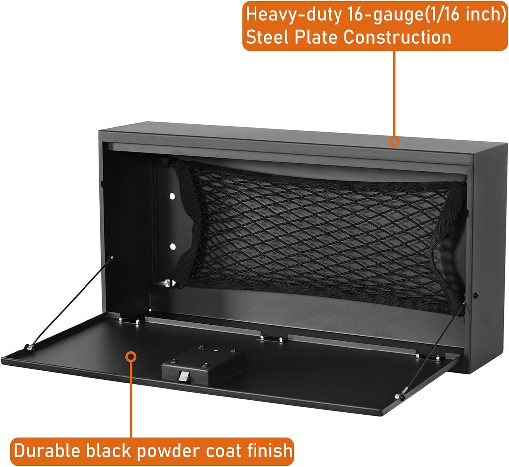 Hooke Road 15-18 JK Tailgate Table Storage Lock Box Security Organizer for 2015 2016 2017 2018 Jeep Wrangler JK & Unlimited 2/4 Doors