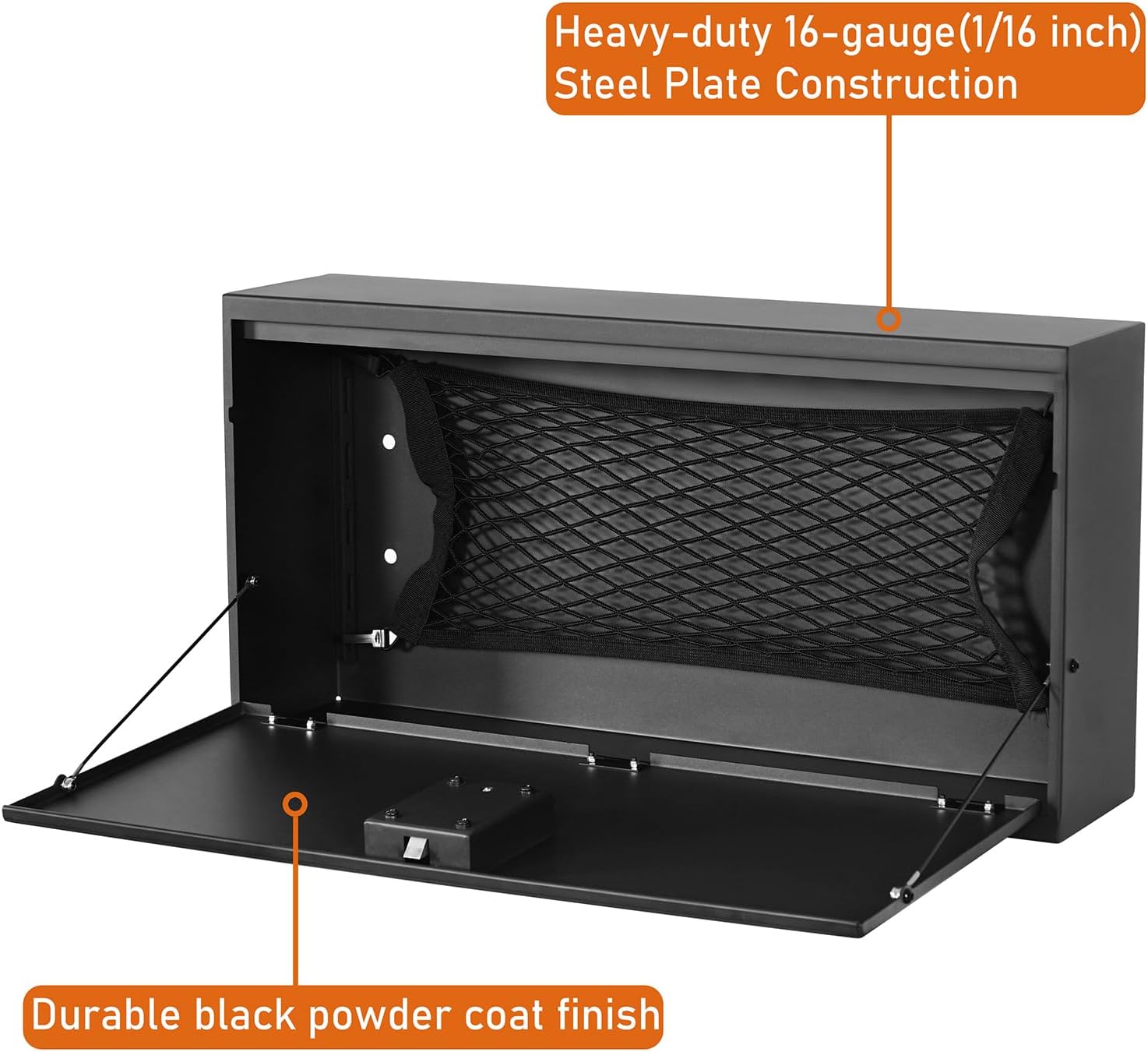 Hooke Road 15-18 JK Tailgate Table Storage Lock Box Security Organizer for 2015 2016 2017 2018 Jeep Wrangler JK & Unlimited 2/4 Doors