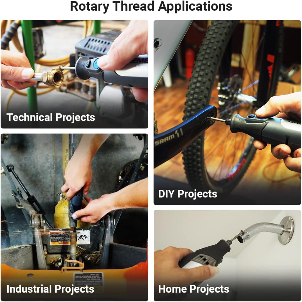 Repair Kits - Faster & Easier to Chase, Restore & Clean Internal or External Threads, All in One Universal Thread Files Set, Inch, Metric, Grooves, Glands, Acme, Buttress Thread