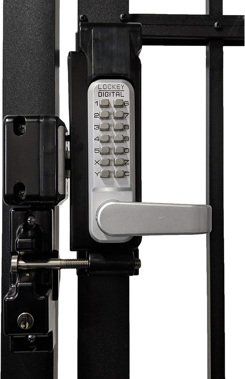 Lockey USA Sumo GL2 Satin Chrome Marine Grade Mechanical Combination Surface Mount Lever Gate Lock (GL2SCMG)