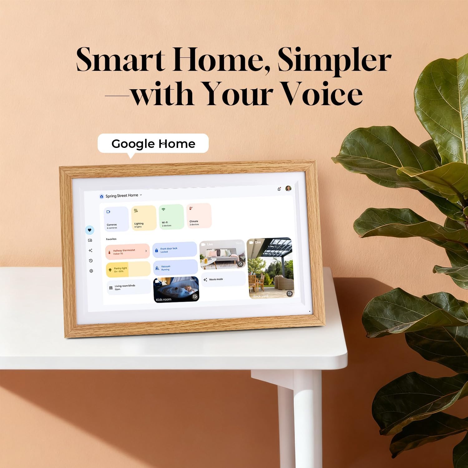15.6' Digital Google Calendar,Android Apps,All-in-one,No Subscription,Oak | Anti-glare FHD touchscreen,Photo Frame,Android Apps,Built-in Battery,Stylus pen,Voice Assistant,Home Hub,Streaming,Wall&Desk
