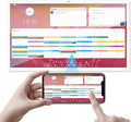 21.5-inch Digital Calendar, 6+128G 1080P Smart Calendar with Touchscreen, Electronic Wall Planner Chore Chart with Advanced Voice Interaction for Family Schedules, Wall Mount Included