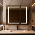Blossom 36 Inch Recessed LED Medicine Cabinet with 3X Makeup Mirror - Smart Lighted Mirror with Outlets & USB Port - Fogless Bathroom Storage - Blum 170° Soft-Close Doors - Copper-Free Silver
