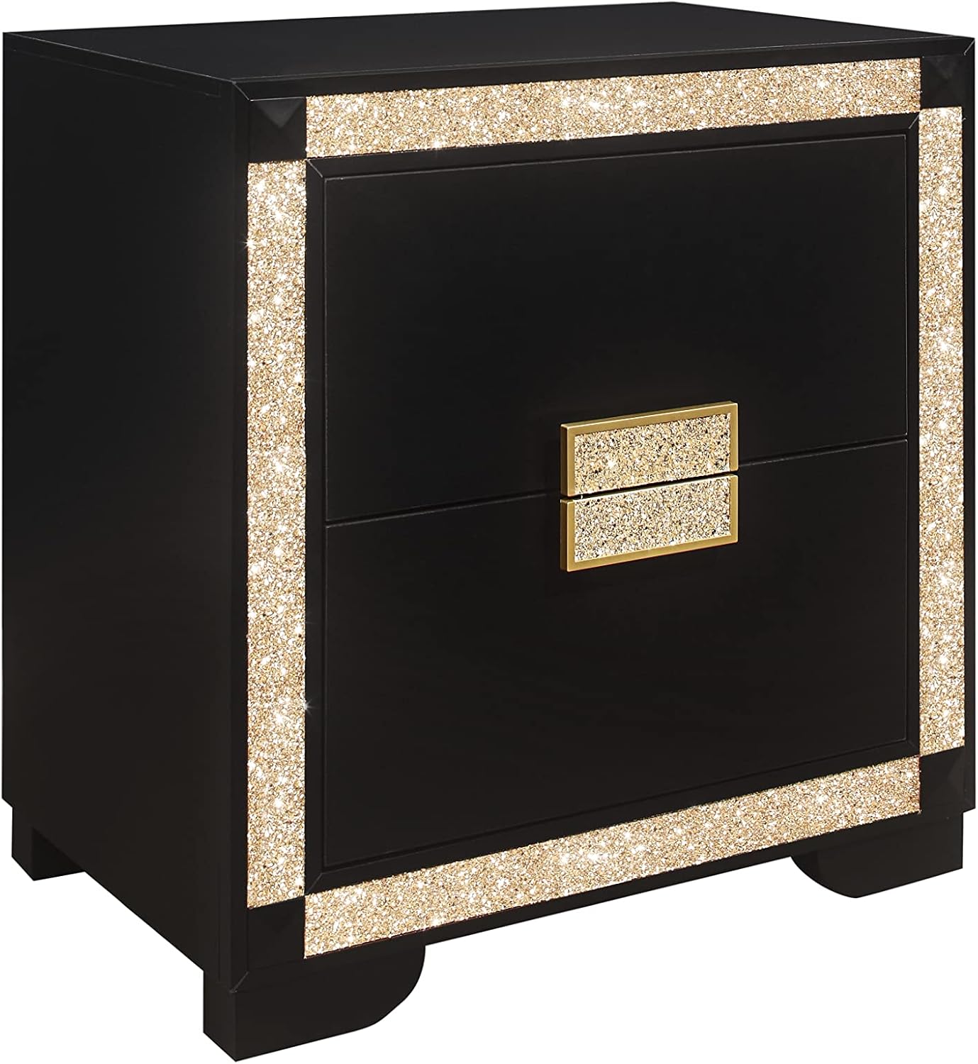 Lively Black,Gold Full Bedroom Set