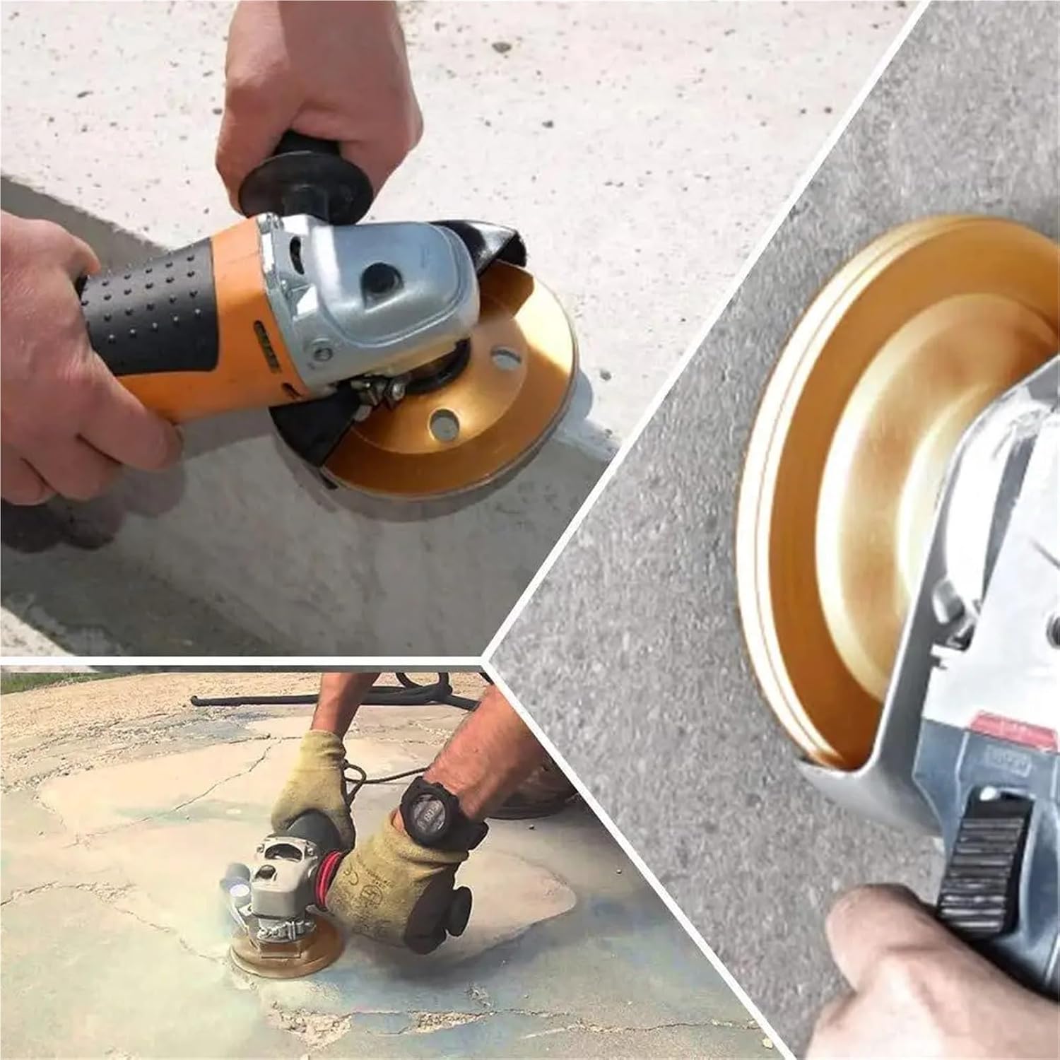 Diamond Concrete Grinding Wheel 1-8Pcs 4 Inch Concrete Diamond Grinding Disc Cup Wheel Turbo Abrasive Cutting for Granite Stone Ceramic(5Pcs)