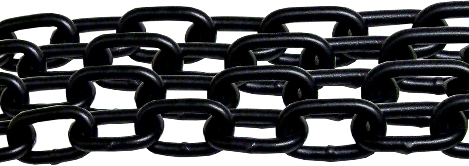 Generic 3/8'' X 30' Black Powder Coated Safety Chain | Working Load: 2,650 LBS Grade 30 Proof Coil | UV Protection | Swing Set Barrier Gate | Steel Chain | Heavy Duty