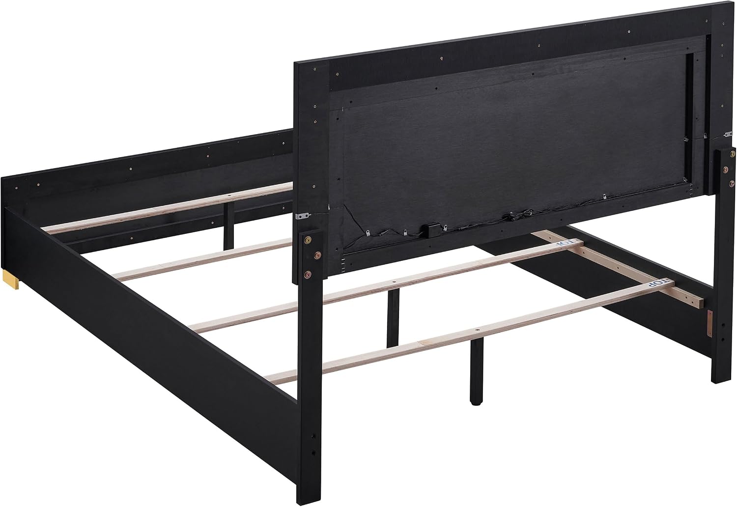Black 4 LED Full Bedroom Set