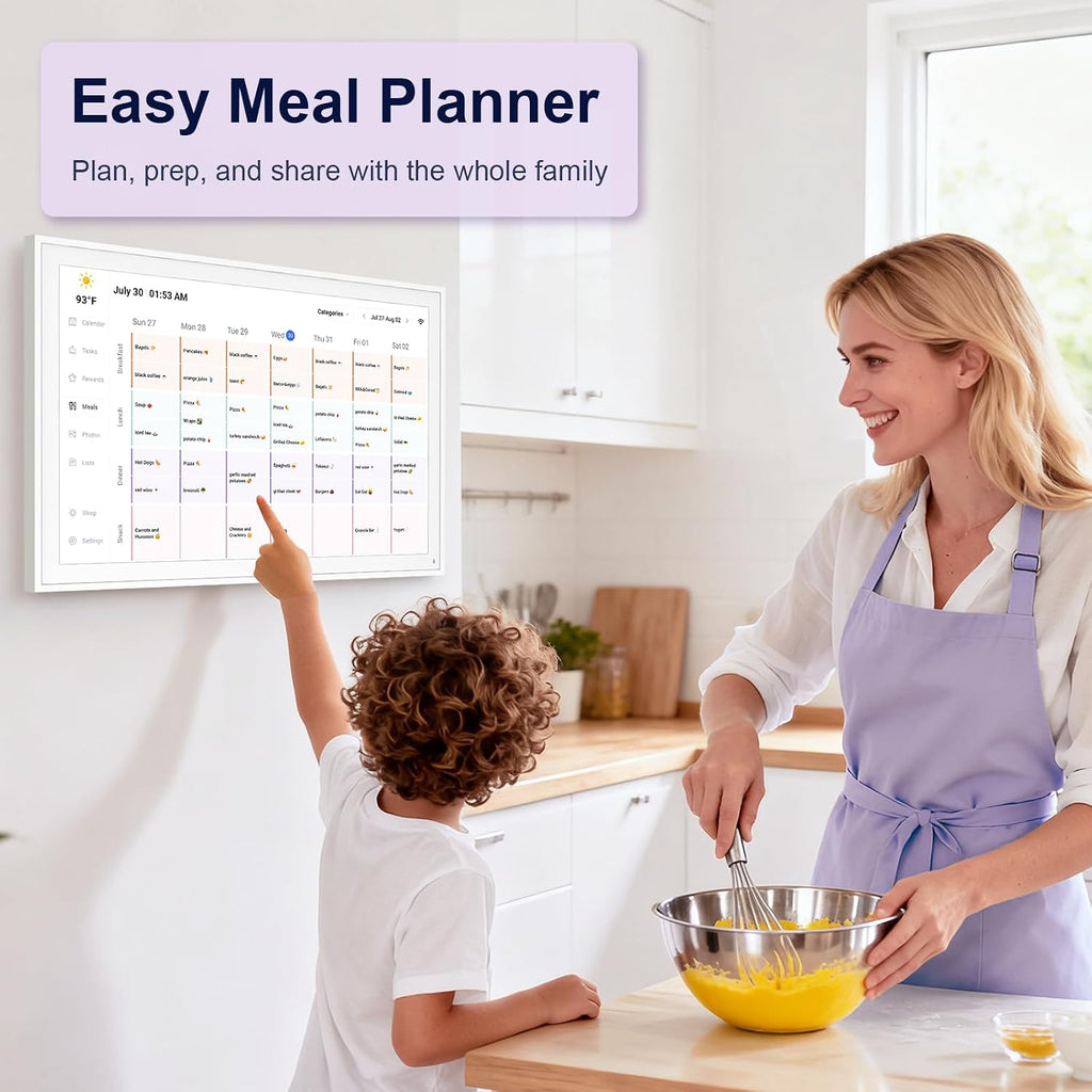 Digital Calendar, Smart WiFi Electronic Calendar&Chore Chart, IPS Touch Screen HD Display for Family Schedules, Share Moments Instantly from Anywhere (14)
