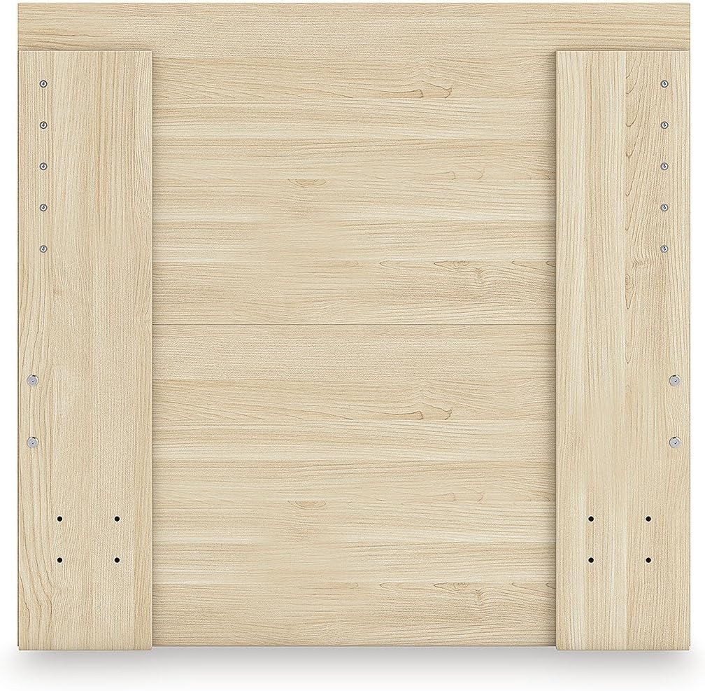 Signature Design by Ashley Onita Minimalist Panel Platform Bed, Foundation or Box Spring Not Needed, Twin, Beige