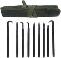 9 Piece Professional Bonsai Tool Kit, Manganese Steel Carving Pruning Set with Handles Includes Brushed Knife, Shears, Gardening Tools for Bonsai Shaping