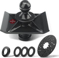 30K Lbs 5th Wheel to Gooseneck Ball Adapter | 2' Kingpin, Fits Pickup 5th Wheel Hitches | Replaces #2085295, 4PCS Anti-tilt PU Washer and 1PCS Lube Plate Included