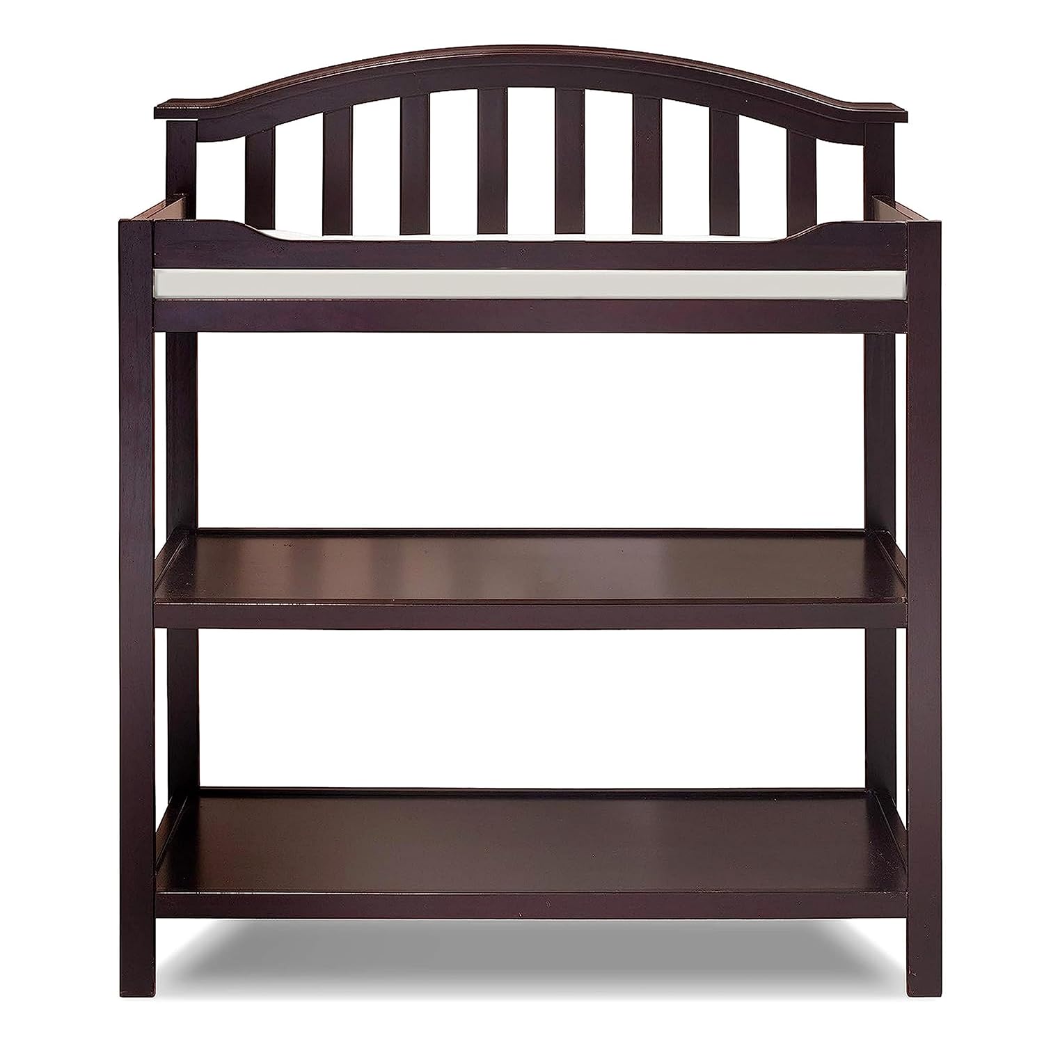 Sorelle Furniture Berkley Changing Table and Changing Pad, Dressing and Diaper Changing Table for Baby Room, Nursery Furniture for Infant -Espresso