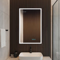Blossom LED Lighted Mirror Medicine Cabinet, 20x32 Inch, Right Hinge, Recessed/Surface Bathroom LED Medicine Cabinet with Mirror, Defogger, Adjustable Brightness, 3X Makeup Mirror, Outlets & USB Ports