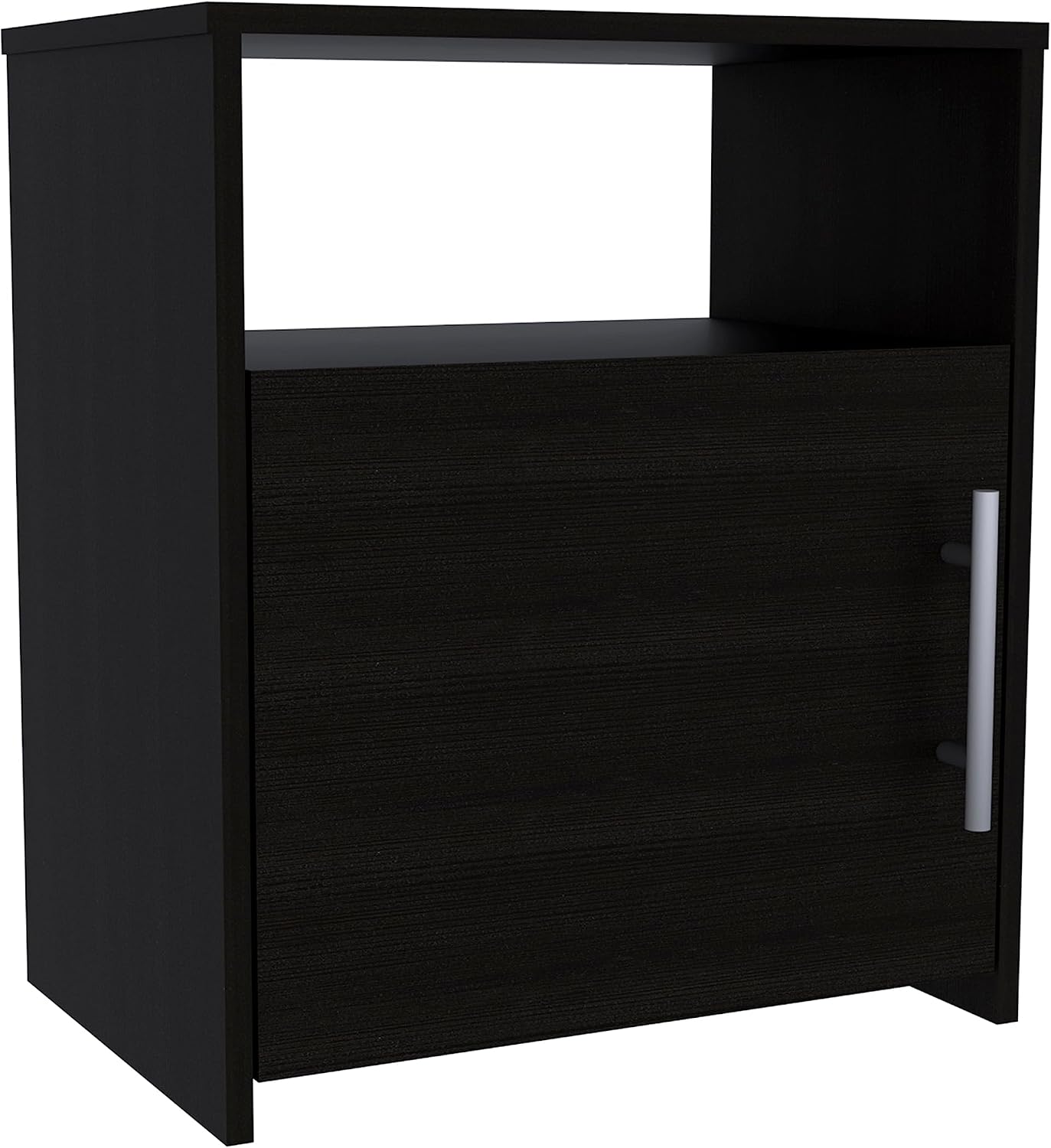 No Tools Needed! 3-Piece Bedroom Set: Wardrobe with Hanging Rod & 2 Drawer Nightstands, Easy Snap-Together Assembly, Sturdy Black Furniture