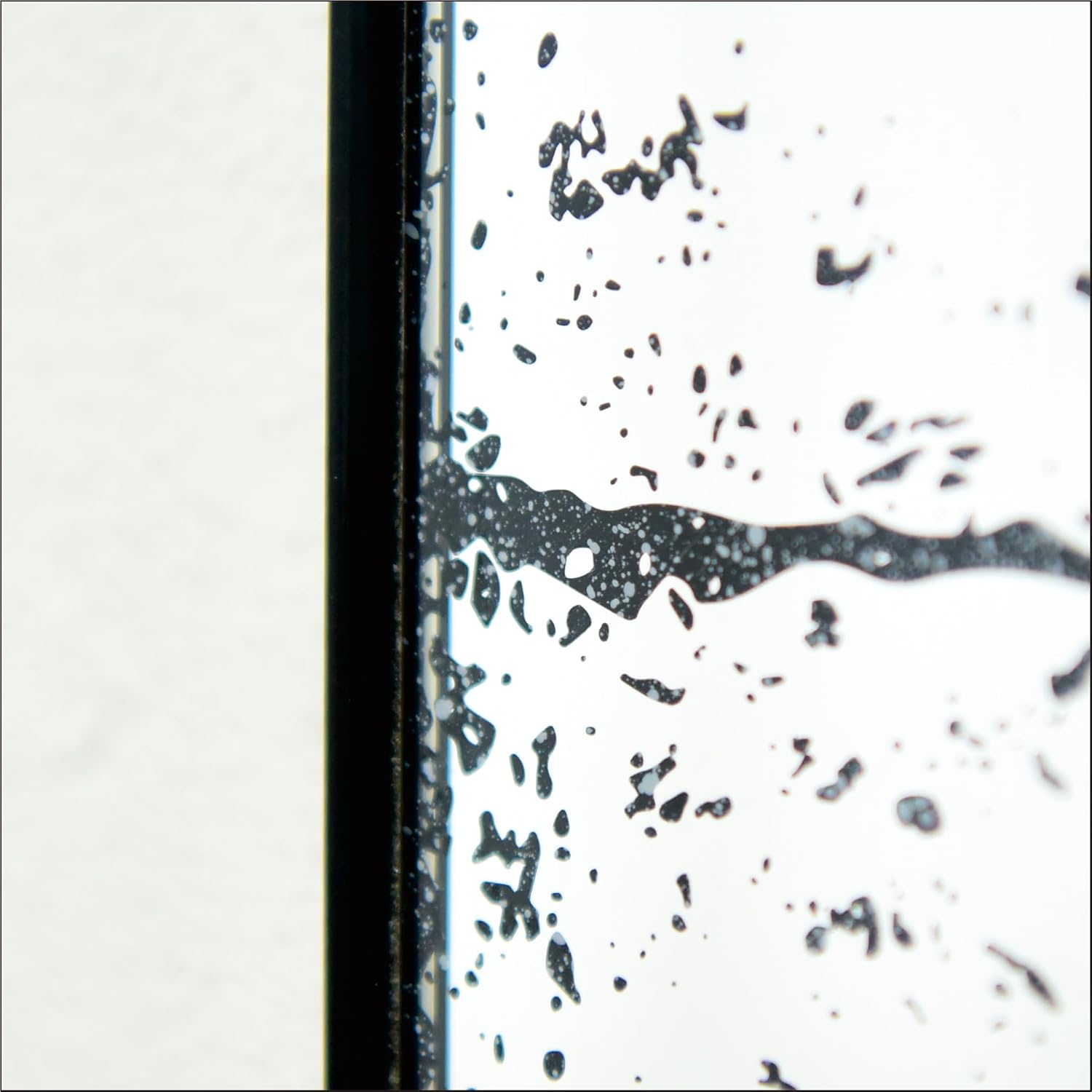 whitebeach Window Pane Black Mirror,Farmhouse Wall Mirror,Mantel Mirror for Fireplace/Entryway/Hallway/Living Room,36'X 36'