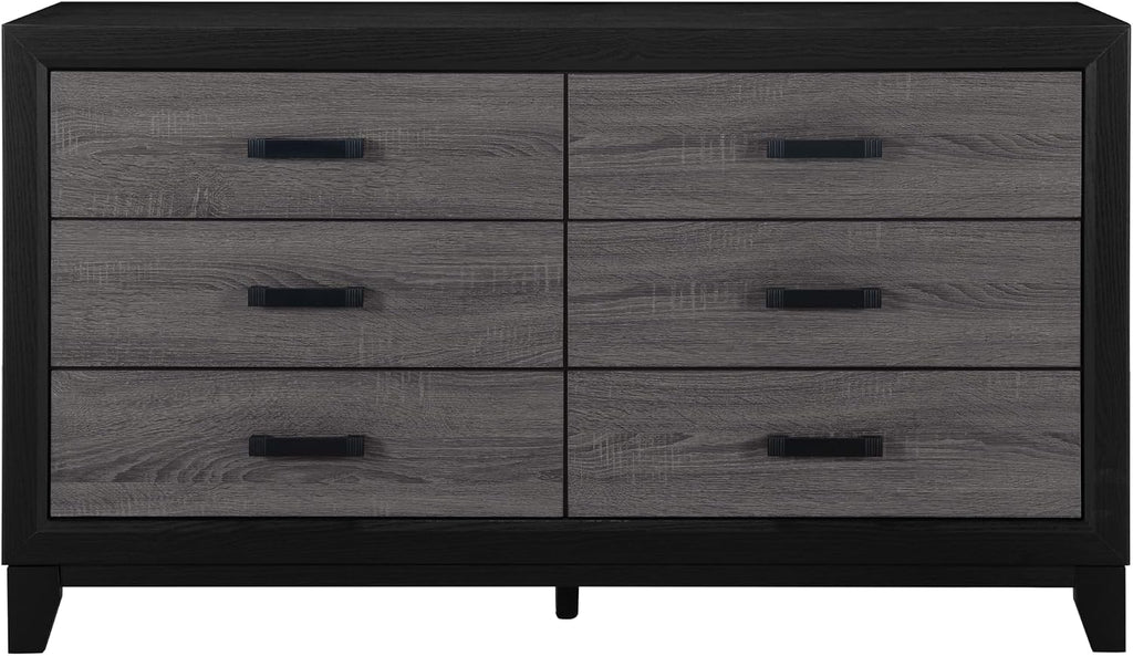 Grey and Black 5PC Full Bedroom Set