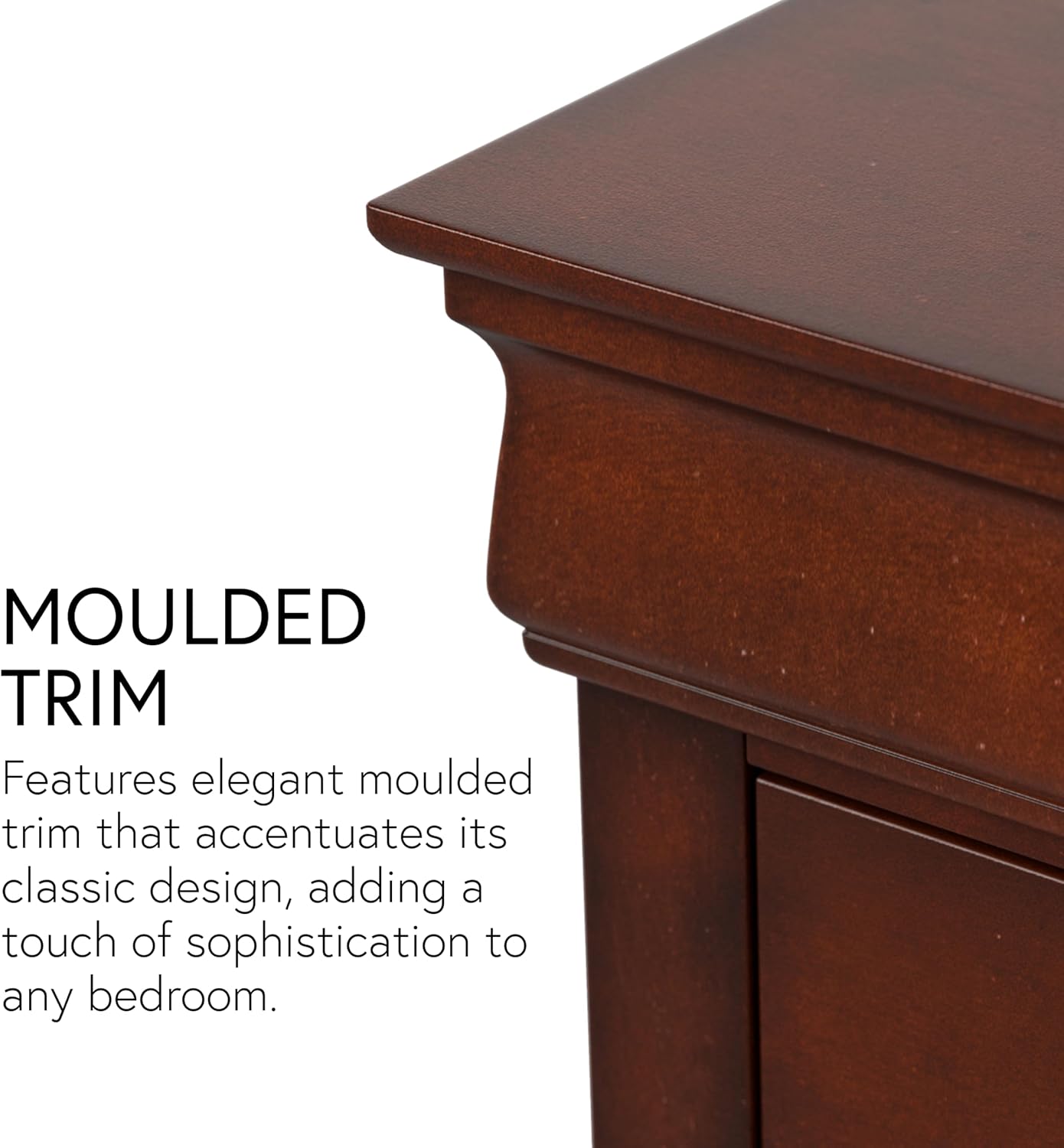 Furniture of America Arabella Traditional Wooden 6 Drawer Dresser with Mirror, Vintage Bedroom Set, Accent Vanity Dressing Table with Antique Nickle Handles for Dressing Room, Walk-in Closet, Cherry