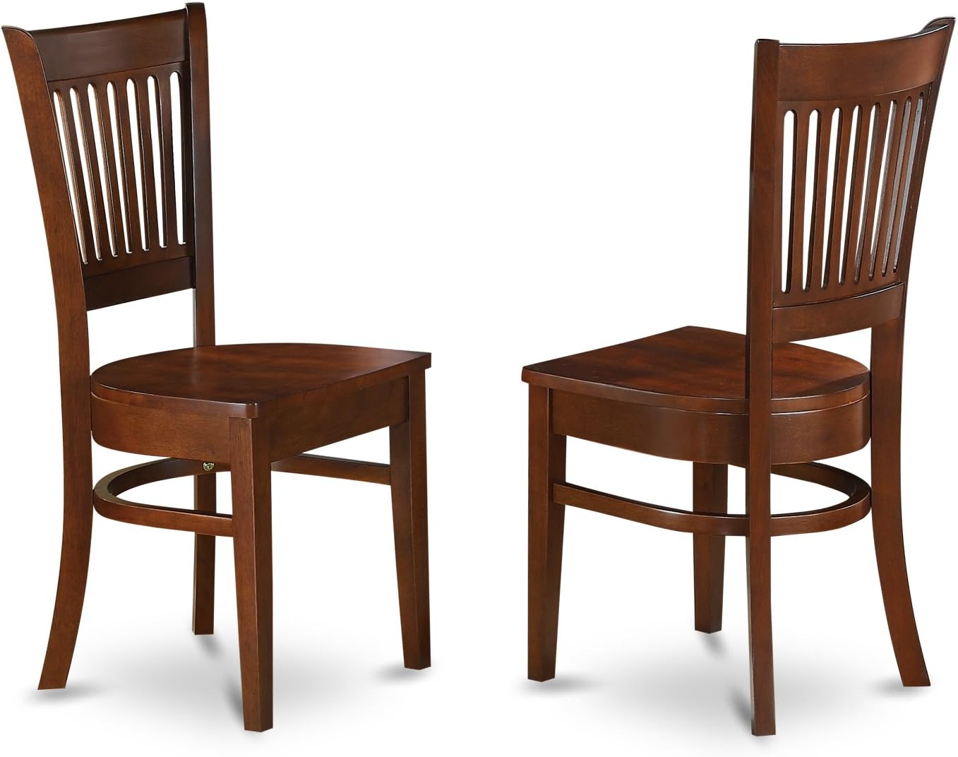 East West Furniture KEVA5-ESP-W 5 Piece Kitchen Table Set for 4 Includes an Oval Dining Table with Butterfly Leaf and 4 Dining Room Chairs, 42x60 Inch, Espresso
