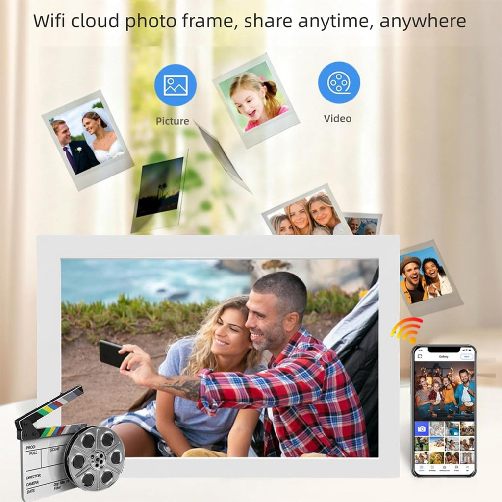 Fabater 15.4 Inch Smart Digital Calendar, Touchscreen Family Planner & Calendar with Chore Chart & Meal Planner, WiFi Digital Photo Frame with APP for Family Schedule (US Plug)