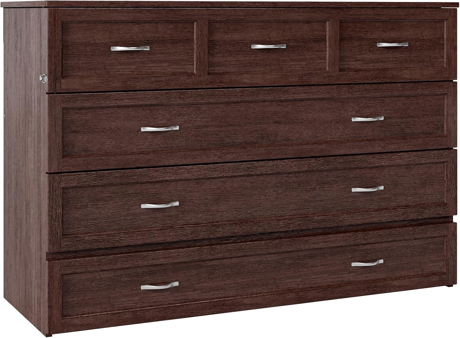 AFI Deerfield Murphy Bed Chest with Charging Station, Queen, Burnt Amber