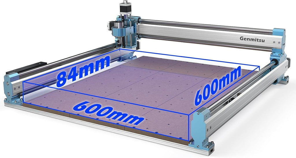 Genmitsu CNC Router Machine 4040-PRO + X-axis Extension Kit + Y-axis Extension Kit + 3pcs Threaded Inserts 2060 MDF Spoilboard