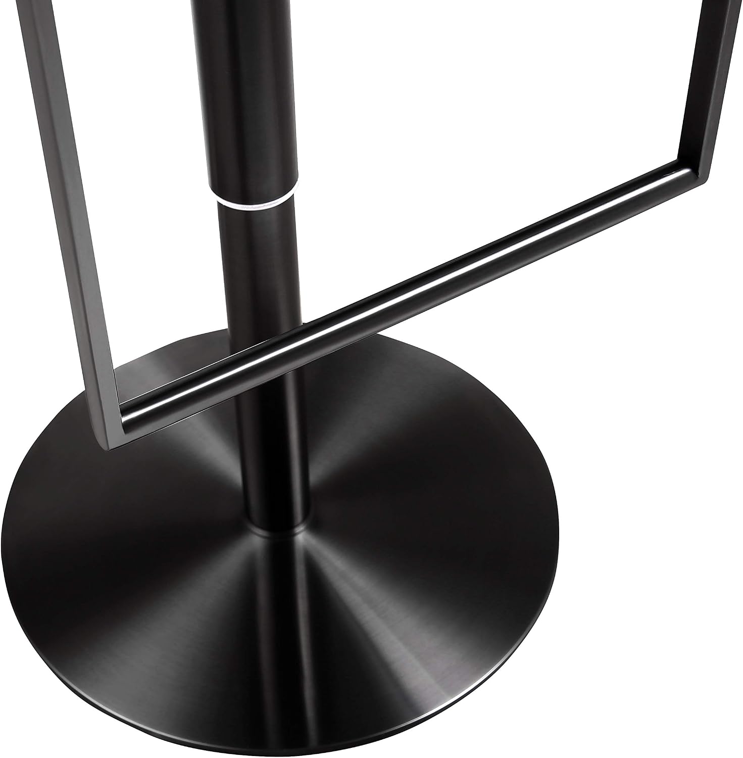 Tov Furniture Amalfi Black Performance Vegan Leather on Black Stool