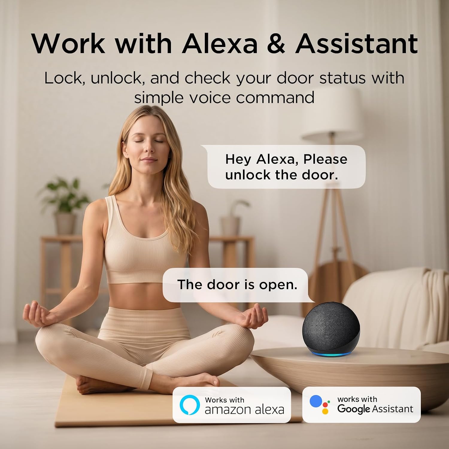 TCL Smart Deadbolt Lock, Fingerprint Keyless Entry Door Lock with Touchscreen Keypad, App Control, 8-Month Battery, WiFi Enabled, Front Door Locks Compatible with Alexa & Google Home, D2 Plus