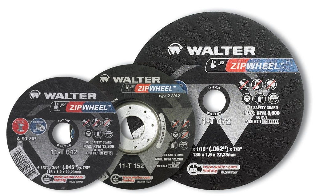 Walter Zip Wheel™ Cut-Off Wheel, 6' X 3/16' X 7/8'' T1, Pack of 25 (11T062)