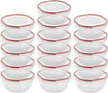 Sterilite Ultra-Seal 4.7 Qt Bowl, Large Airtight Food Storage Container, Latching Lid, Microwave and Dishwasher Safe, Clear With Red Gasket, 16-Pack