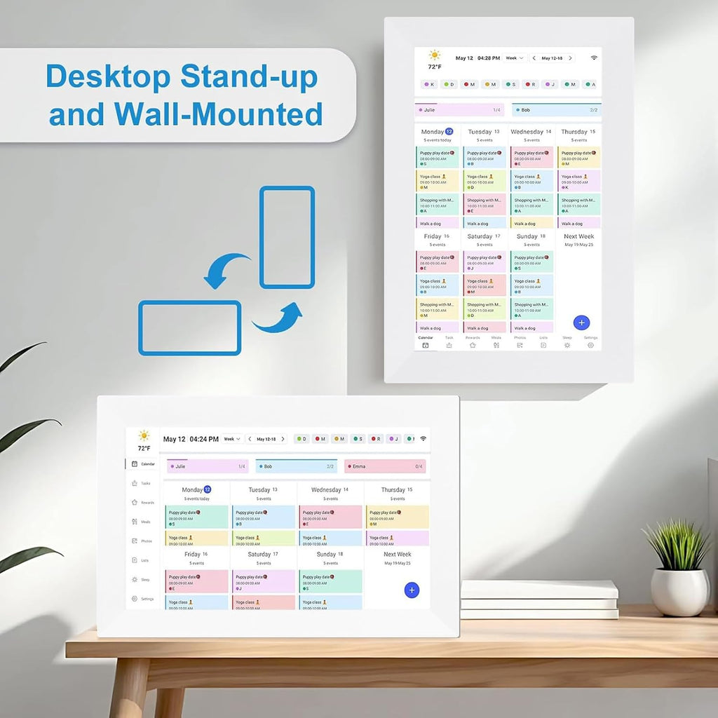 GOWENIC 10.1 Inch Smart WiFi Digital Calendar, Touchscreen Interactive Digital Planner Display, Family Schedules & Meal Planner for Seamless Scheduling (US)